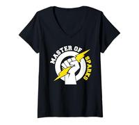 Women's Electrician Master of Sparks V-Neck T-Shirt