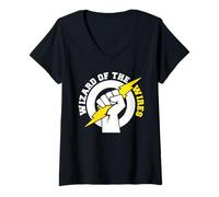 Women's Electrician Wizard of the Wires V-Neck T-Shirt
