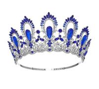 Women's Elegant Baroque Regals Queen Wedding Brides Diadem Big Crystal Bridal Crowns Princess Pageant Large Crowns