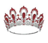 Women's Elegant Baroque Regals Queen Wedding Brides Diadem Big Crystal Bridal Crowns Princess Pageant Large Crowns