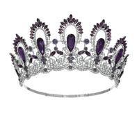 Women's Elegant Baroque Regals Queen Wedding Brides Diadem Big Crystal Bridal Crowns Princess Pageant Large Crowns