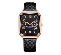 Womens Elegant Classic Retro Vintage Square Luminous Analog Watch Womens Watch Silver (B, 3. 5x1CM)