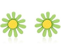 Women's Elegant Earrings with Marguerite Resin Stud Earrings with Pierced Jewellery. Durability