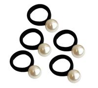 Women's Elegant Faux Pearl Hair Band 5pcs Soft Elastic Shurty Ponytail Holder Various Occasions and Outfits Hairband Every Day Use