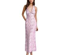 Womens Elegant Lace Floral V Neck Backless Bodycon Dresses Sexy Cut Out Low Back Sleeveless Maxi Dress Wedding Guest 2025 Maxi Dresses for Women