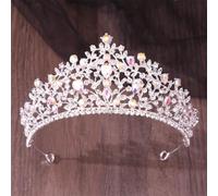 Womens Elegant Luxury Crystal Tiara Crown Party Bridal Crowns Wedding Hair Accessories Silver AB