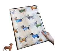 Women's Elegant Pet Pattern Scarf, Dachshund Scarf Shawl, Soft Cotton Linen Shawl, High-end Aristocratic Style for Office Ladies, Natural Cimple Women's Wraps & Pashminas for Dog Lovers, White, Large