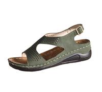 Womens Elegant Sandals rthopedic rch Support Memory oam Comfort ressy Sandals Lightweight Summer Walking Casual Comfortable Simple Lightweight Open Toe Roman Womens Dress Sandal (Green, 4.5)