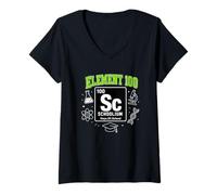 Women's Element 100 Schoolium 100 Days Periodic Teacher V-Neck T-Shirt