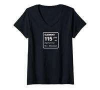 Women's Element 115 Periodic Table Design V-Neck T-Shirt