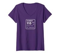 Womens Element 115 Periodic Table Design V-Neck T-Shirt