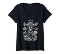 Women's Elemental Goddess Powers Unleashed V-Neck T-Shirt