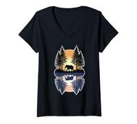 Womens Elephant Path Through Nature Safari Savanna India Wildlife V-Neck T-Shirt