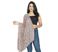 Women's Elephant Print Glitter Rose Gold Scarf By Uk Scarfs & Shawls (Multi Glitter Elephant Dusty Pink)