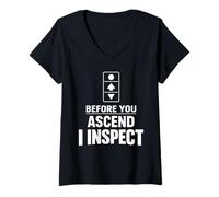 Women's Elevator Inspector Certified Elevator Inspector Safety V-Neck T-Shirt