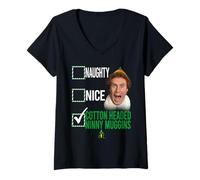 Women's Elf Not Naughty Not Nice V-Neck T-Shirt