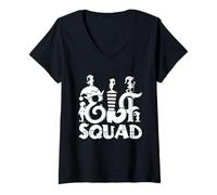 Womens Elf Squad Family Gathering Christmas Party Cute Costume V-Neck T-Shirt