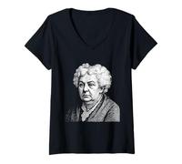 Womens Elizabeth Cady Stanton, American Writer and Activist V-Neck T-Shirt