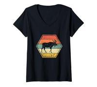 Womens Elk Scandinavia Sweden V-Neck T-Shirt
