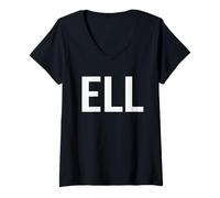 Women's ELL English Language Learner Week Appreciation Day V-Neck T-Shirt