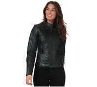 Women's Elle Annette Zipped Pocket Fully Lined Leather Jacket in Black