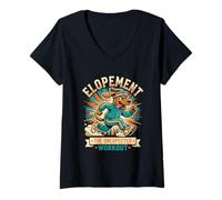 Women's Elopement The Unexpected Workout Funny Autism Dog V-Neck T-Shirt