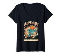 Women's Elopement The Unexpected Workout Funny Capybara V-Neck T-Shirt