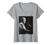 Womens Elton John NYC 1979 Back in The USSA Tour V-Neck T-Shirt