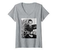Women's Elvis Costello My Aim is True Alison Era Photo 1977 V-Neck T-Shirt