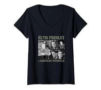 Women's Elvis Presley_002 V-Neck T-Shirt