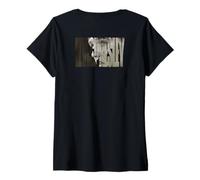 Womens Elvis Presley_025_Back Printed V-Neck T-Shirt