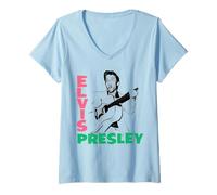 Womens Elvis Presley Official 56 Record V-Neck T-Shirt