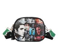 Womens Elvis Presly Tassel Handbag Timeless Design Shoulder Crossbody Bag -Multi