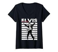 Womens Elvisly Yours Elvis Presley King Creole Photo V-Neck T-Shirt