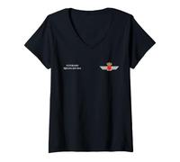 Women's Emblem Air Army Veteran Spanish Army V-Neck T-Shirt