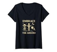 Womens Embrace The Absurd - Funny Existential Philosophy V-Neck T-Shirt