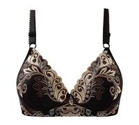 Women's Embroidered Floral Push Up Bra for Enhanced Shape and All Day Comfortable Support