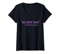 Women's EMDR Go with That EMDR Therapist Probadly Emdr and IFS Emdr V-Neck T-Shirt