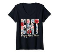 Women's Emergency Medical Technician EMT V-Neck T-Shirt