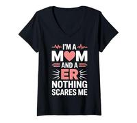 Womens Emergency Room Mom Emergency Department Funny ER Nurse V-Neck T-Shirt