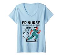 Womens Emergency Room Nurse Emergency Nursing Emergency Department V-Neck T-Shirt