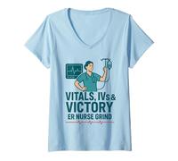 Womens Emergency Room Nurse Emergency Nursing Emergency Department V-Neck T-Shirt