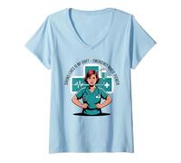 Womens Emergency Room Nurse Emergency Nursing Emergency Department V-Neck T-Shirt