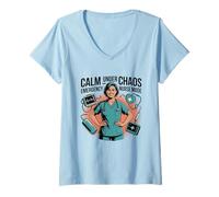 Womens Emergency Room Nurse Emergency Nursing Emergency Department V-Neck T-Shirt