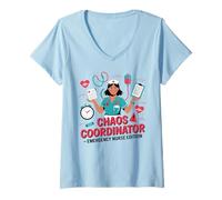 Womens Emergency Room Nurse Emergency Nursing Emergency Department V-Neck T-Shirt
