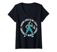 Womens Emergency Room Nurse Emergency Nursing Emergency Department V-Neck T-Shirt