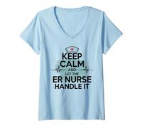 Womens Emergency Room Nurse Emergency Nursing Emergency Department V-Neck T-Shirt