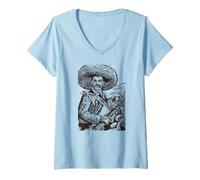 Womens Emiliano Zapata Tee Mexican Revolutionary Tierra Y Libertad V-Neck T-Shirt