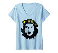 Womens Emily Dickinson Hope Che Guevara Design Dickinsen Poet V-Neck T-Shirt