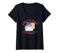 Womens Emily in Paris Cafés Croissants and Couture C'est Magnifique V-Neck T-Shirt